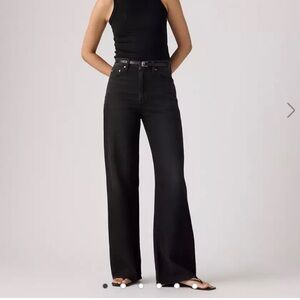 Levi's Black High-Rise Wide Leg Jeans